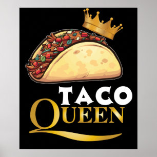 Affiche Taco Queen Taco Cadeaux femmes Tacos Lover Taco