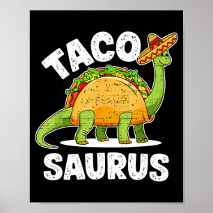 Affiche Taco t rex dinosaure dino cinq de mayo garçons