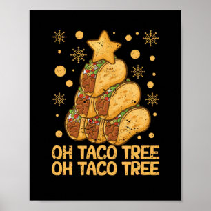 Affiche Taco Tree Christmas Pajamas Xmas Mexican