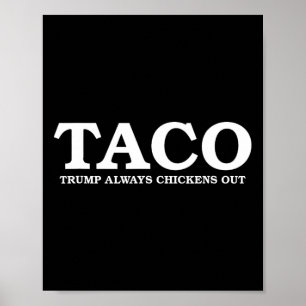 Affiche Taco Trump abandonne toujours la discussion sur le