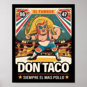 Affiche Taco Trump chasse toujours Trump amusant Trump : G