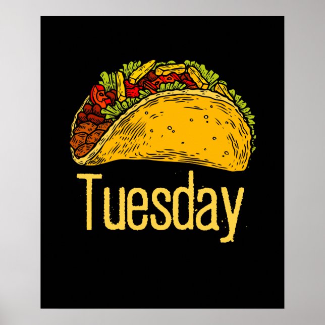 Affiche Taco Tuesday Food Tacos (Devant)
