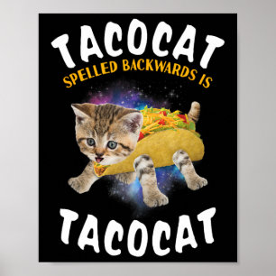 Affiche Tacocat Écrit À L'Arrière Est Tacocat Tee Cat Et T