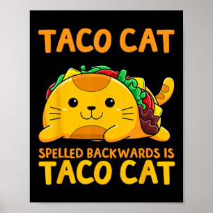 Affiche Tacocat épelé à l'envers Chemise Taco Cat Cinco De