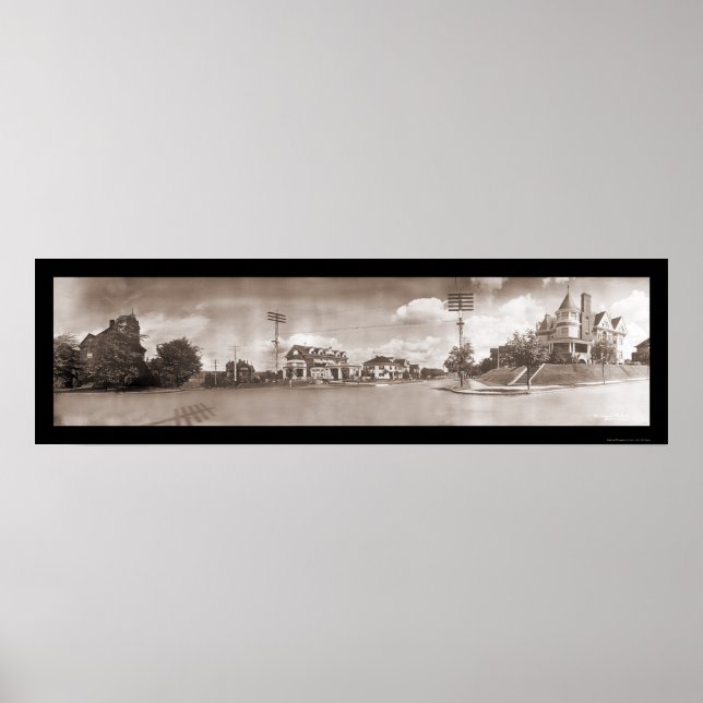 Affiche Tacoma WA Streets Photo 1908 (Devant)