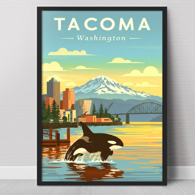 Affiche Tacoma Washington vintage (Créateur téléchargé)