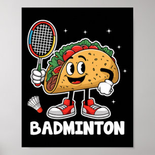 Affiche Tacos Badminton Taco Food Mexicain Cinco De Mayo