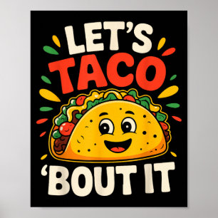 Affiche Tacos drôle parlons tacos de cinq mai mexicain