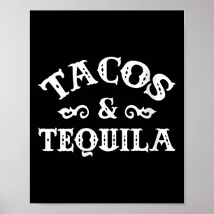 Affiche Tacos Femme Et Tequila Drôle Cinco De Mayo Bache
