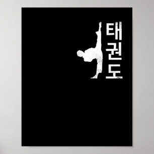 Affiche Tae Kwon Do Symbole Entraînement Taekwondo Korean