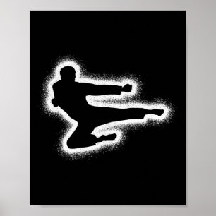Affiche Taekwondo Martial Arts Boys Kids Men Karate