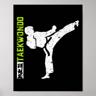 Affiche Taekwondo vintage Le coup