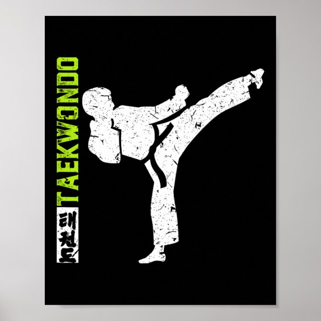 Affiche Taekwondo vintage Le coup (Devant)