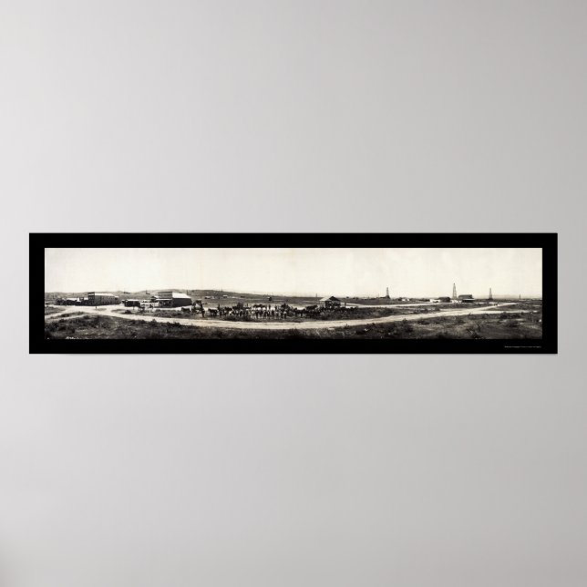 Affiche Taft CA Oil Kern Photo 1910 (Devant)