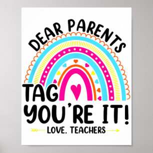 Affiche Tag You're It Love Enseignants Drôle Enseignant