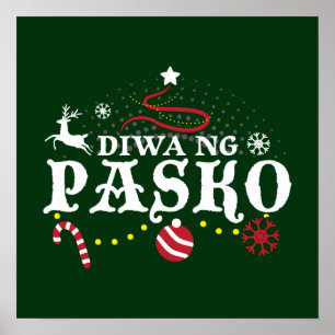 Affiche Tagalog de Noël aux Philippines - Diwa ng Pasko