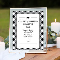 Tailgate Celebrate Black Wedding shower Drink Menu