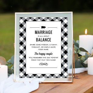 Affiche Tailgate Celebrate Black Wedding shower Game
