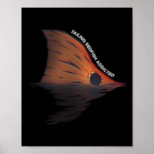Affiche Tailing Redfish Fishing Joke Redfishing Red Drum F (Devant)