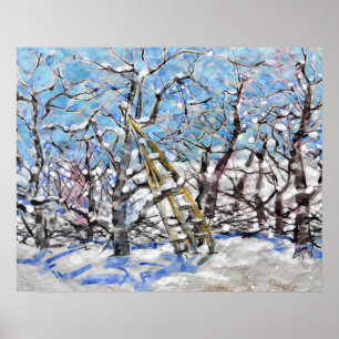 Affiche Taille des pommiers en hiver  / Artiste Larry Lere