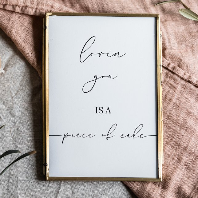 Affiche T'Aimer Est Un Gâteau | SIGNE Mariage DE Gâteau (Créateur téléchargé)