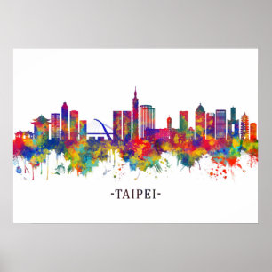 Affiche Taipei Taiwan Skyline