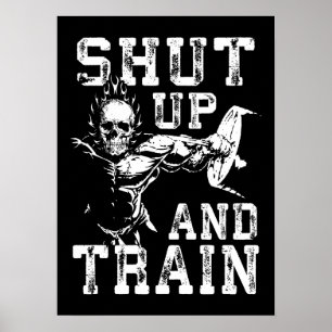 Affiche Tais-Tête Et Train - Motivation De L'Entraînement