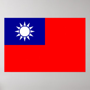 Affiche Taïwan République Drapeau de Chine, Asia Post
