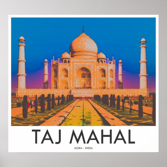 Affiche Taj Mahal, Agra, Inde (Devant)