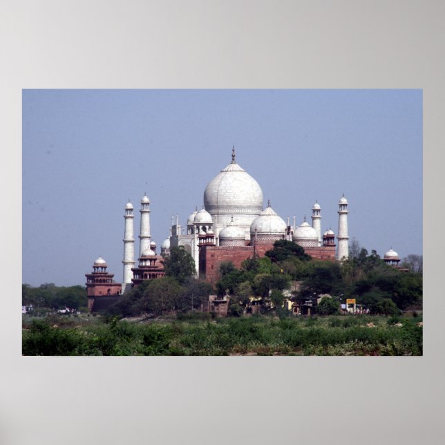 Affiche taj mahal distant (Devant)