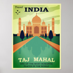 Affiche Taj Mahal Inde