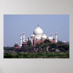Affiche taj mahal lointain