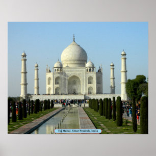 Affiche Taj Mahal, Uttar Pradesh, Inde