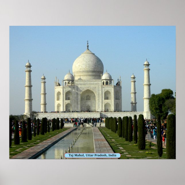 Affiche Taj Mahal, Uttar Pradesh, Inde (Devant)
