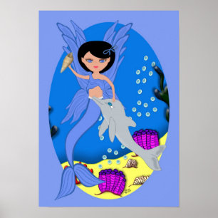 Affiche Takara l'affiche bleu de la Merfaery et du Dauphin