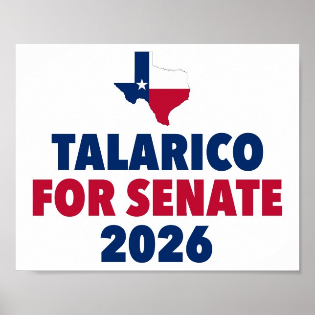 Affiche Talarico pour le Sénat Élection 2026 Texas (Devant)