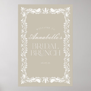 Affiche Talavera beige Carrelage Fiesta Bridal Brunch Bien