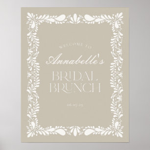 Affiche Talavera beige Carrelage Fiesta Bridal Brunch Bien