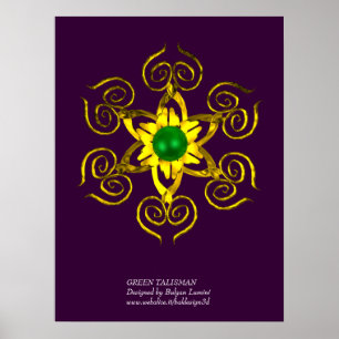 Affiche TALISMAN VERT,pourpre
