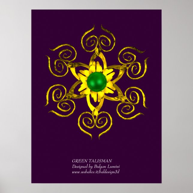 Affiche TALISMAN VERT,pourpre (Devant)