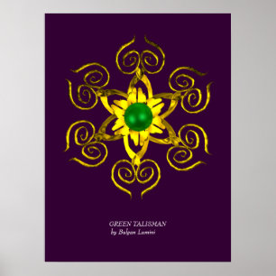 Affiche TALISMAN VERT,pourpre