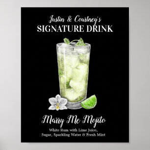 Affiche Tall Mojito • PERSONALIZE this Signature Drink Pla