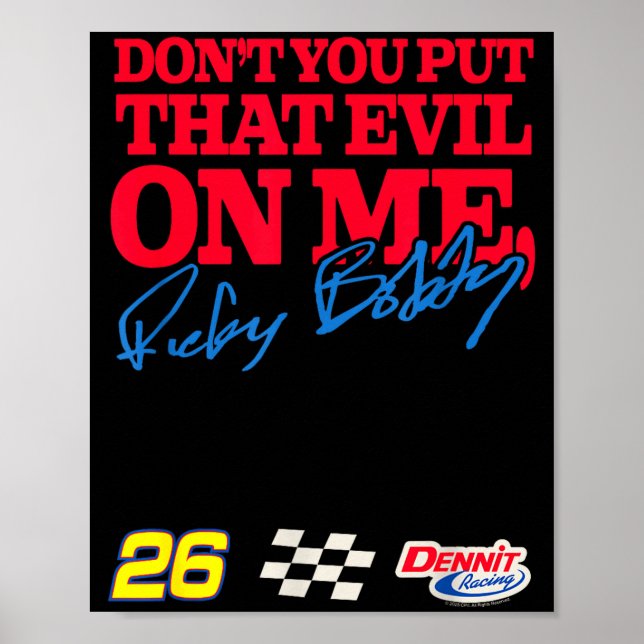 Affiche Talladega Nights Don't Put That Evil On Me Funny M (Devant)