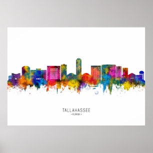 Affiche Tallahassee Floride Skyline