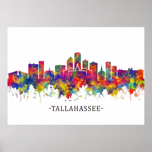 Affiche Tallahassee USA Skyline (Devant)