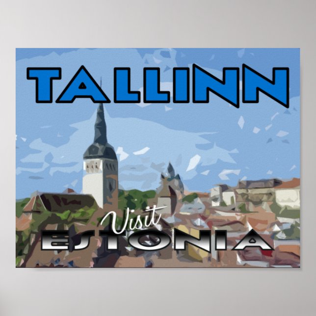 Affiche Tallin, Visite Estonie (Devant)