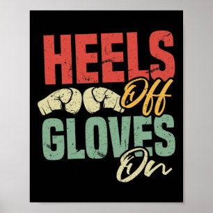 Affiche Talon Haut Gants Sur Entraînement de Kickboxing d'