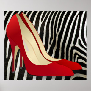 Affiche talons hauts rouge