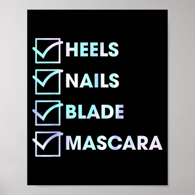Affiche Talons Ongles Lame Maa Dessin Drôle  (Devant)