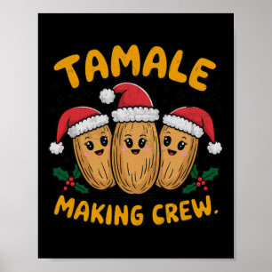 Affiche Tamale Making Crew Christmas Party Famille mexicai